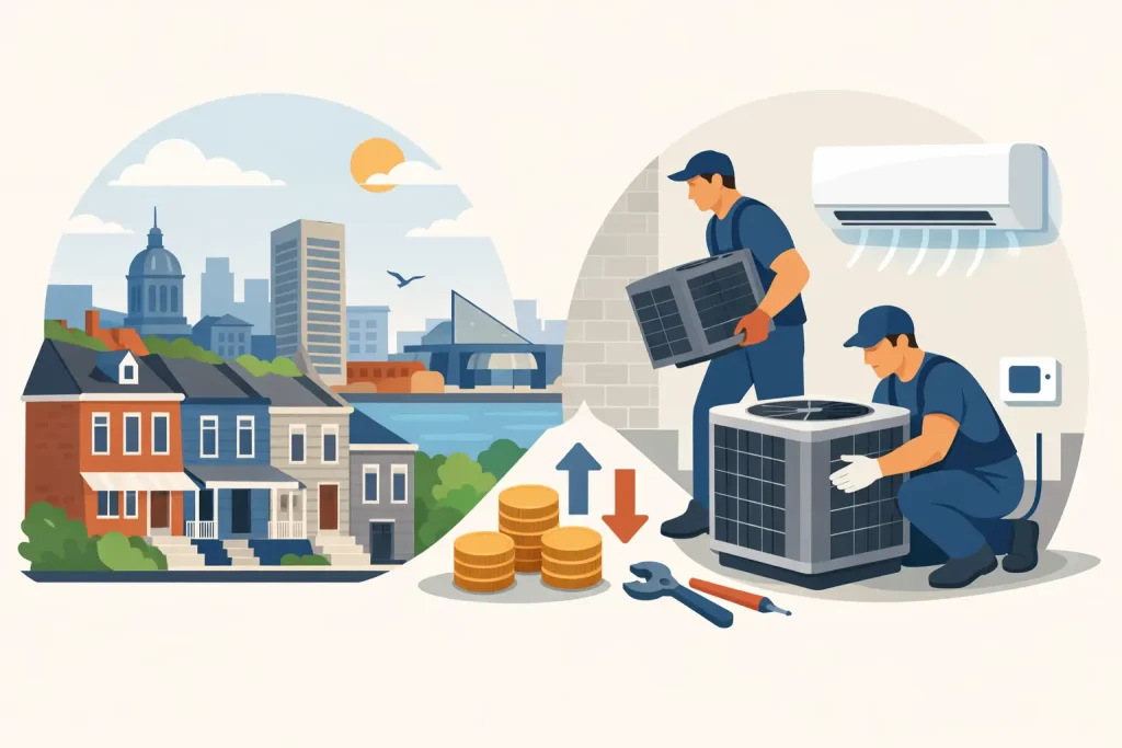 Baltimore AC Replacement Cost Example for 2026